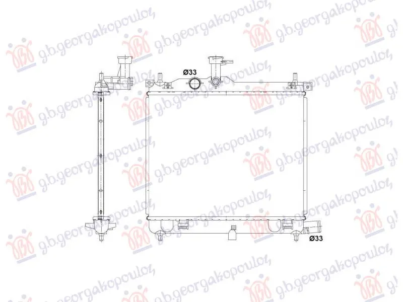 HLADNJAK MOTORA 1.2 BENZIN (MAN) (445x350) (NRF)