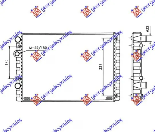 HLADNJAK MOTORA 1.4 FSI BENZIN - 1.7/1.9 DIZEL (51x38) (MAHLE BEHR)
