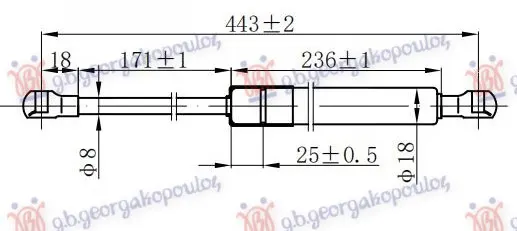 AMORTIZER GEPEK VRATA (443L-455N)