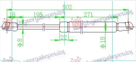 AMORTIZER GEPEK VRATA 5 VRATA (500L-400N)