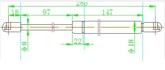 AMORTIZER GEPEK VRATA 4 VRATA (280L-440N)