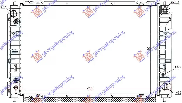 HLADNJAK MOTORA 2.0 BENZIN (MAN/AUTO) (700x460x26) -04 (KOYO)