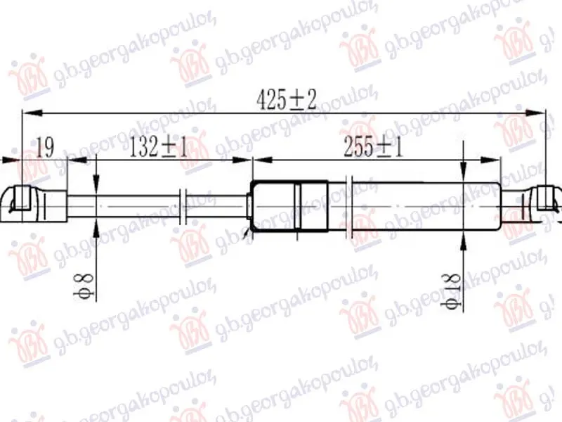 AMORTIZER GEPEK VRATA (CABRIO) (425L-320N)
