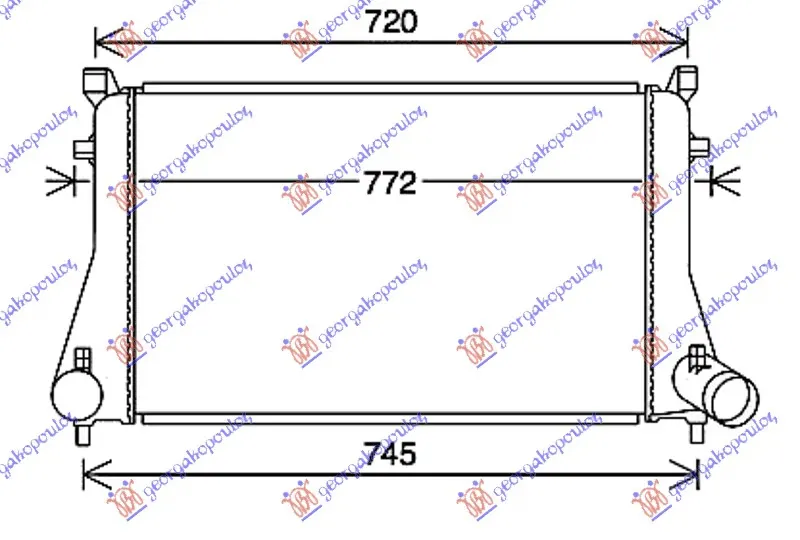 HLADNJAK INTERKULERA 1.8-2.0 TFSi BENZIN (620x398x30)