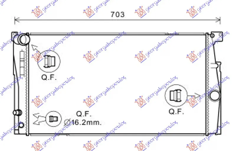 HLADNJAK MOTORA 1.6/2.0 BENZIN (MAN) N20B16A/N20B20A/B (60x34.5x3.2)