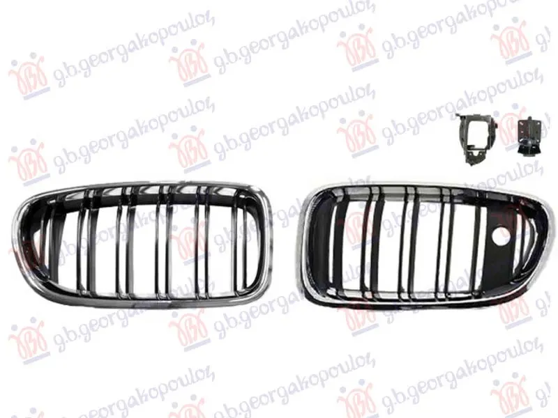 PVC MASKA HROM/CRNA (DOUBLE LINE) (KAMERA) (M5) (SET 2KOM)