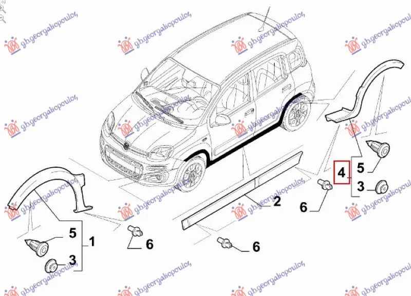 RUB PLASTICNI ZADNJEG BLATOBRANA (4X4/TREKKING)