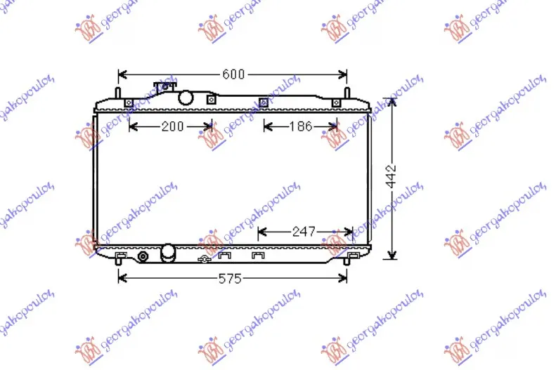 HLADNJAK MOTORA 1.8i/16ViVTEC (MAN) (37.5x67x1.6) (KOYO)