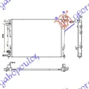 HLADNJAK MOTORA 2.0/2.4 BENZIN (AUTO) (630x470x16) (CESKA) (VALEO)