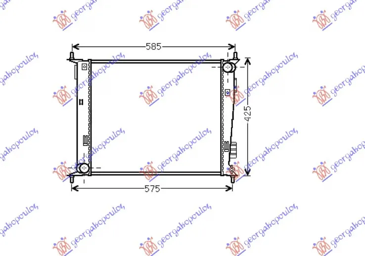 HLADNJAK MOTORA 1.6 BENZIN (MAN) (480x415x16) (KOYO)