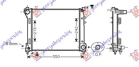 HLADNJAK MOTORA 0.9i 8V 1.3 DIZEL (48x39.2x26)