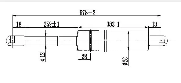 AMORTIZER GEPEK VRATA (678L-1060N)