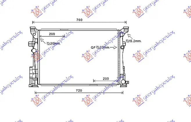 HLADNJAK MOTORA BENZIN/DIZEL (AUTO) (640x430x26) (VALEO)