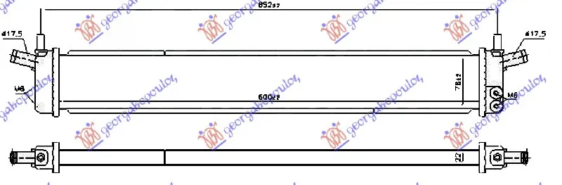 HLADNJAK MOTORA DODATNI 1.8 HIBRID BENZIN (600x76x22) (NRF)