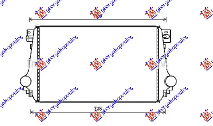 HLADNJAK INTERKULERA 2.0 DIZEL - 2.0 TSi BENZIN (620x400x30)